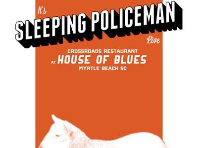 Sleeping Policeman Poster btid concert lamb live ohno orange poster sleeping policeman
