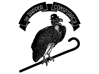 The Dapper Conspiracy bird bowler hat bird btid cane conspiracy dapper logo ohno vulture