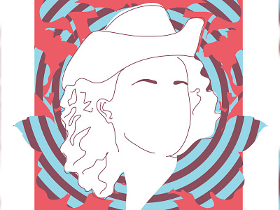 acid cowgirl acid blue cowgirl gig poster graphic design hat pink poster spiral vector