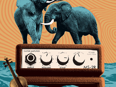 Water Travel amp amplifier elephant elephants optical psychedelic sound violin volume water waves