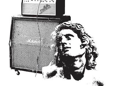 Alternative Fusion alternative amp amplifier black and white bust classical concert flyer gig poster marshall music photoshop rock and roll south carolina statue