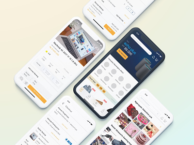 E-commerce App Design checkout page ecommerce app explore page home page design iphonex marketplace app product detail page ui