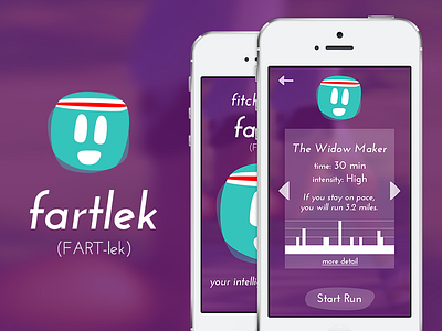 Fartlek Running App (iOS) app character fitness fun ios mobile run running ui