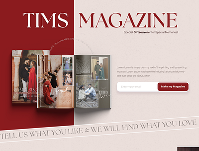 Magazine Landing Page banner graphic design luxury magazine ui website