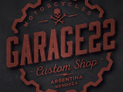Garage22 branding design logo motorcycle
