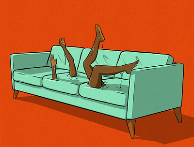 In-da-couch adobe illustrator adobe photoshop advertising illustration comedy design humorous illustration illustration marijuana package design procreate