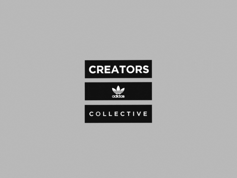 Adidas Originals - Creators Collective animation black white branding debut shot design gif graphic design graphic design hello dribbble logo motion graphics patterns shapes typography vector