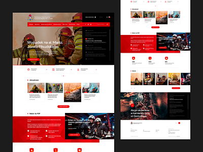 Państwowa Straż Pożarna Komenda Miejska PSP w Łodzi 👨‍🚒 agency agency website design fire information landingpage onepage poland portal portalwebsite ratajczyk ui ux visiontrust webdesign website