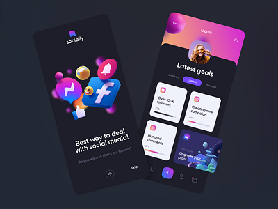 Socially - Social Media App UX/UI Design