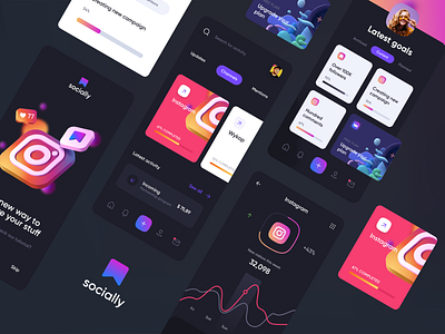 Socially - Social Media App UX/UI Design - Summary