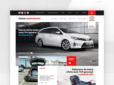 Toyota Homepage car dealer design toyota web webdesign