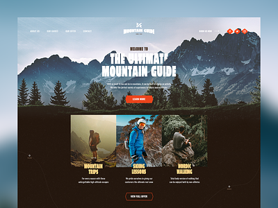 Mountain Guide branding design guide landingpage mountain mountains poland theme travel trip ui visiontrust web website wordpress