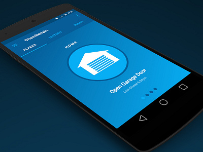 Chamberlain Android App android chamberlain garage door home automation material design