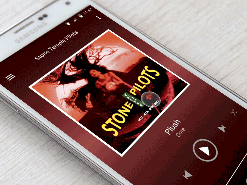 Music Player Interface 009 android daily material design music player player sound ui ux