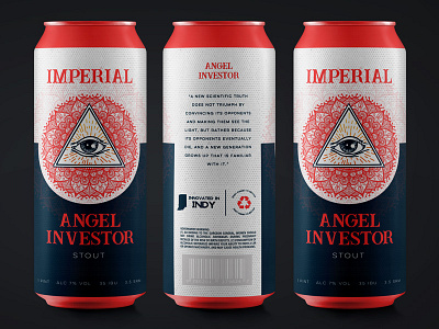 Angel Investor Imperial Stout beer branding can drink eye ipa label mandala packaging stout