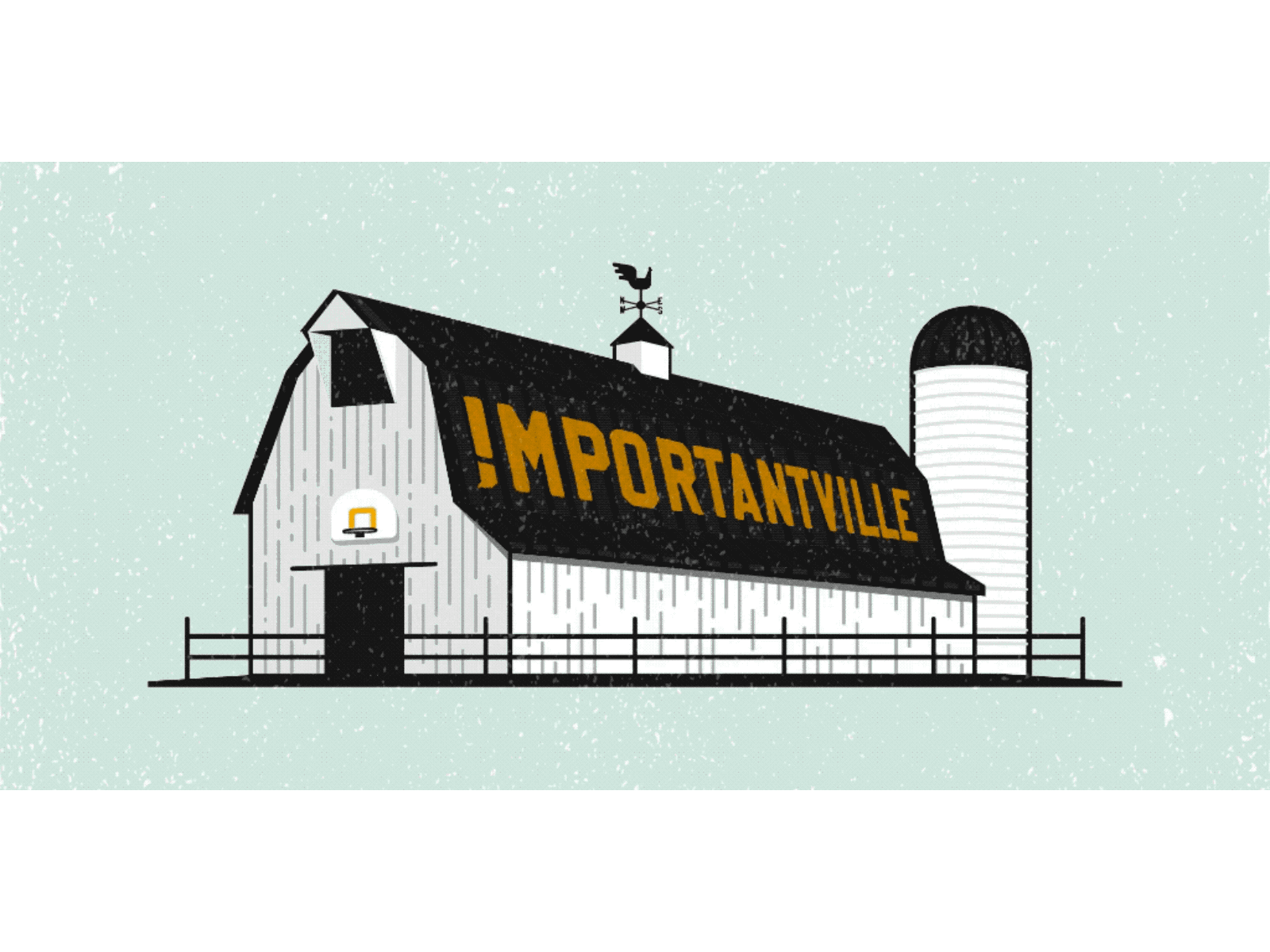 Importantville Rebrand barn country goldenrod hoosier indiana indianapolis indy letterpress logo midwest midwestern rural weather vane