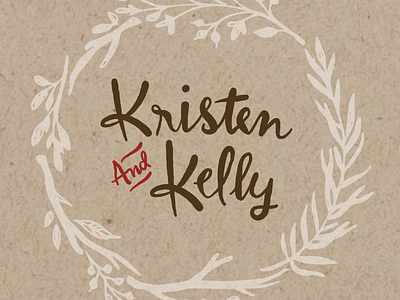 wedding invite exploration branch brown crest fall invite leaves logo names red rustic wedding