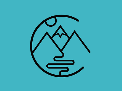 Colorado Icon adventure blue colorado denver icon logo mountains outdoors river vector
