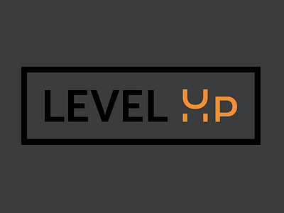 Level Up black icon level up logo modern orange skill