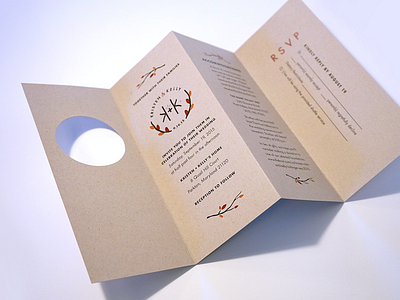 Accordion Fold Wedding Invitation