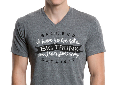 Backend Data backend big data data design framework hand lettering illustration t shirt typography