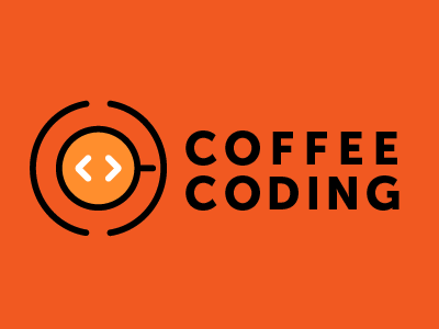 Coffee Coding Icon brackets coding coffee coffee cup html icon logo mug web development
