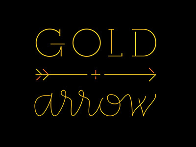 Gold + Arrow logo exploration arrow feminine gold golden logo modern monoline script