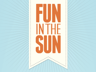 Sunburn infographic blue creme fun infographic orange ribbon stitching sun sunburst suntan