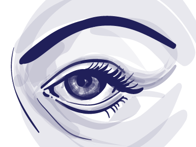 Eyeball drawing eye eyebrow eyelashes eyes face human illustration portrait