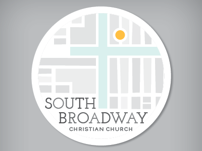 South Broadway logo design church city community cross denver faith grid intersection logo map urban