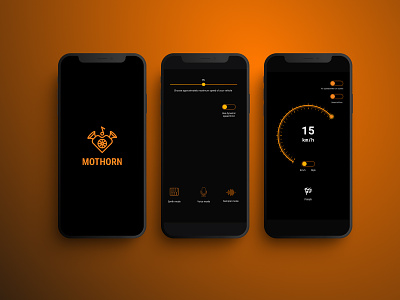 App design android android app design app design black cars design figma figmadesign orange sound speed speedometer ui