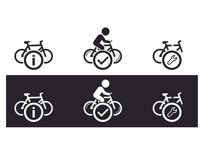 Bike Shop Icons bike icons illustrations logo simple