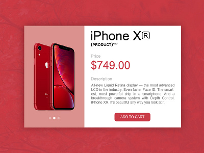 E-commerce iPhone Xr - single item design e commerce uidesign vector