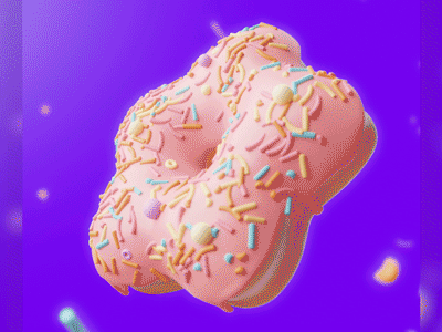 Cute Donut 3d animation blender