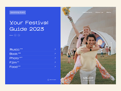 Festival Guide - Website design landing ui ux web web design