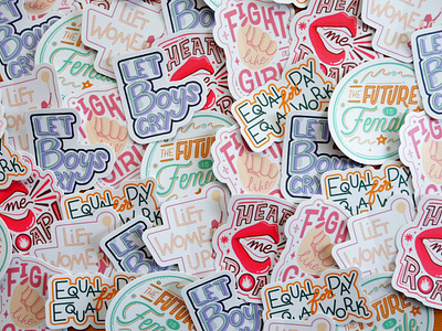 Feminist Sticker Pack 2020 equalpayforequalwork feminism feminist feminist art feministstickers fightlikeagirl future is female hearmeroar letboyscry liftwomenup plannedparenthood smallbusiness sticker stickerpack stickers stickerset supportplannedparenthood womanownedbusiness
