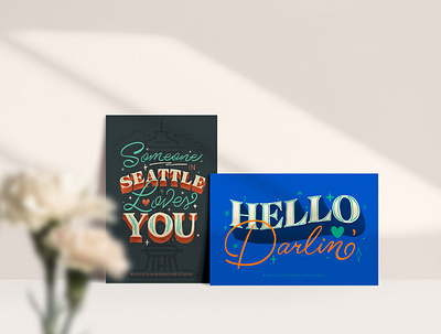 Postcard Series: Hello Darlin' 2020postcardseries creativestudio designer illustrator lettering lettering art letteringartist postcard design postcard project postcardseries procreateapp smallbusiness womanowned