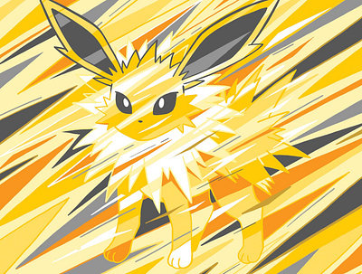 Conceptual: Eevee Evolution Series (Jolteon) digitalart illustration illustration art illustrator pokemon