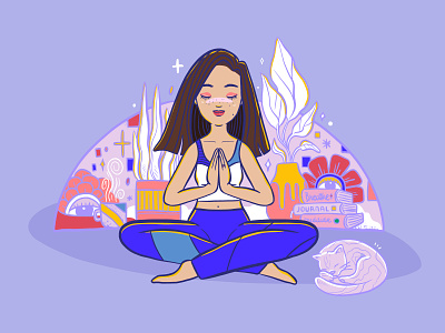 Meditation // Wellness illustration illustration art illustrator procreateapp