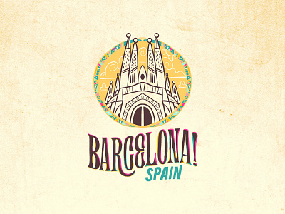 Day10 #30DaysofPlay - Places: Barcelona iconic illustration illustration art illustrator lettering postcard postcarddesign procreateapp travelicon travelpostcard