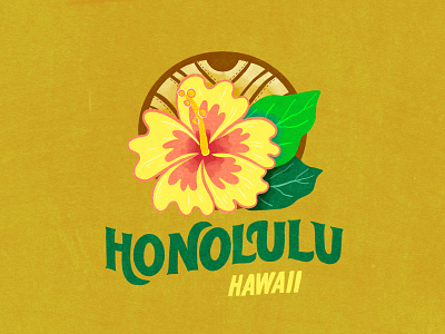 Day13 #30DaysofPlay - Places: Honolulu illustration illustration art illustrator lettering lettering art passionproject postcard postcard project procreateapp smallbusiness
