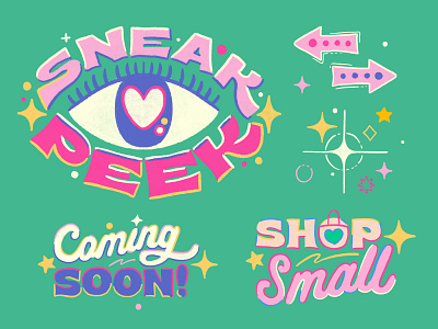 Day19 #30DaysofPlay - Sneak Peek. Coming Soon. Shop Small! animatedgif design gif gif animated gif animation illustration illustration art illustrator lettering lettering art passionproject procreateapp
