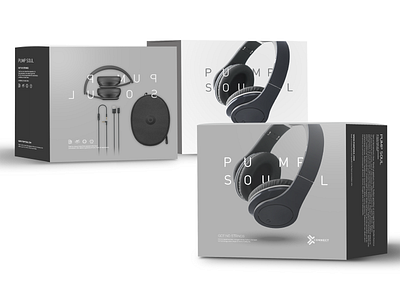 Headphone package design branding design logo package design typography