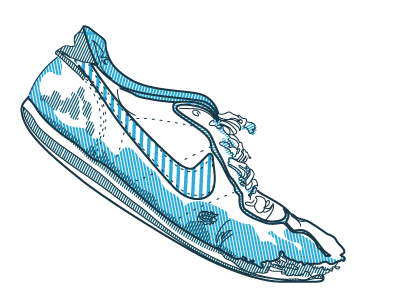 Old shoe illustration pattern texture