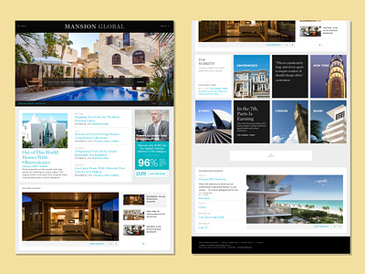 Mansion Global, landing page product design ui