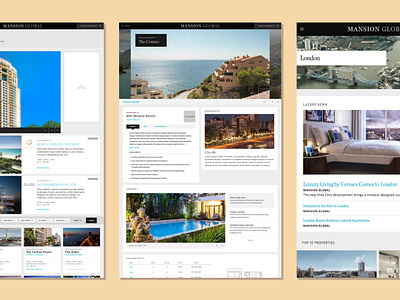 Mansion Global, development, detail and city pages! product design uidesign uxdesign