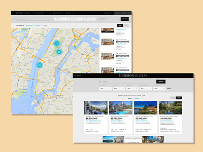 Mansion Global, Search Results product design ui