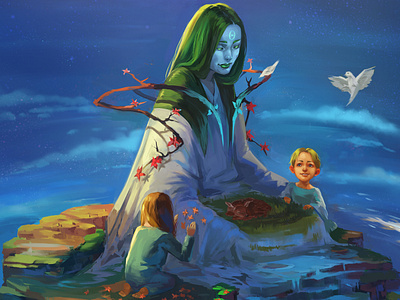 Treat the Earth character concept art earth earth day ecology illustration mother earth wowhowstudio