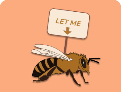 Lemme bee serious 🍯🐝 bee design figma flat honey illustration vector