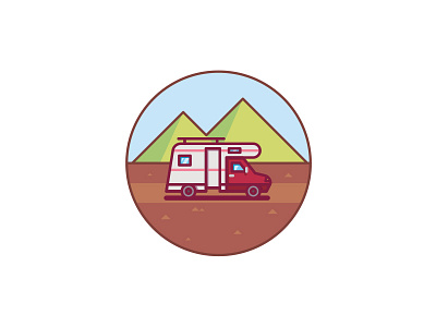 Daily creative challenge - Day 4 adobe basketball camping camping car dailycreativechallenge icon illustration illustrator mood trip vector